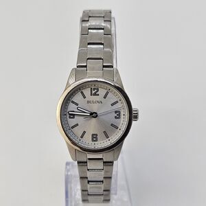 Bulova‎ Women's Watch 28MM Gray Dial Bracelet Band 7.5" New Battery